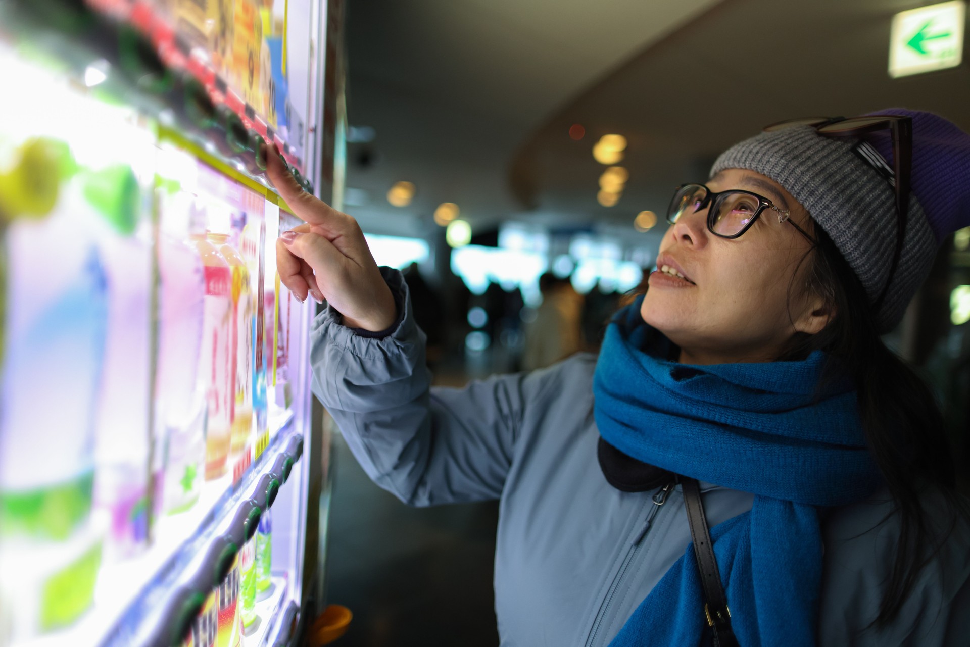 Use vending machines to purchase beverages